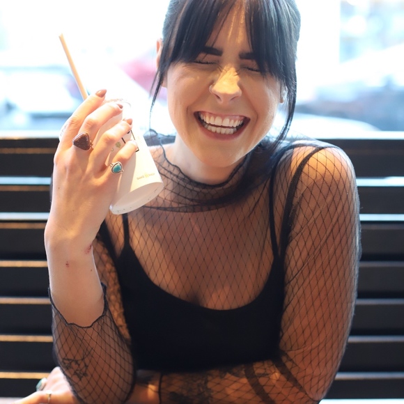 Larissa Kate Tops - Lets Mesh Sheer Turtleneck